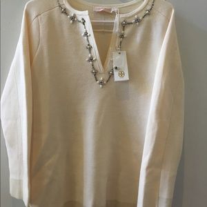 NWT Tory Burch 100% Merino Wool Tunic Sweater S